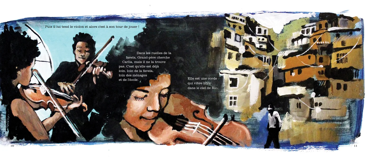 Illustration intérieure de L'orchestre de la favela — 1